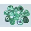232Cts.Color Enhanced Green Solar Cab Agate Pear Loose Gemstone 12Pcs Lot C-2119
