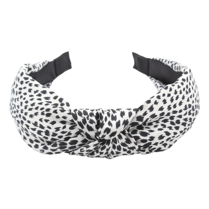 1/4pcs Chic Leopard Print Headband with Center Knot Solid Twill Cloth Women's Fashion Hair Accessory Girls Stylish Hairband
