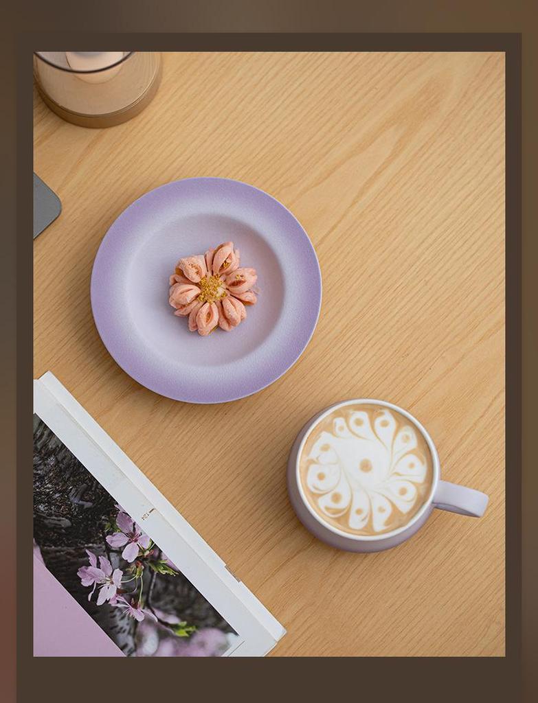 High-End Gradient Ceramic Coffee Cup & Saucer Set for Afternoon Tea