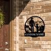 1pc Custom Western Cowboy & Child Metal Wall Art, Personalized Cowpoke & Heir Sign, Rustic Ranch Home Decor, Custom Sign for Home & Office