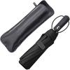 Black Pu Leather Umbrella Cover Case Portable Waterproof Umbrella Storage Pocket Water Absorbent Umbrella Bag Ultrafine