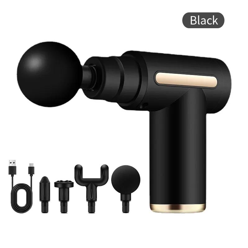 New Portable Fascia Massage Gun Deep Tissue Mini Neck Foot Massage Gun Lightweight Adjustable Speed Whole Body Massage Equipment