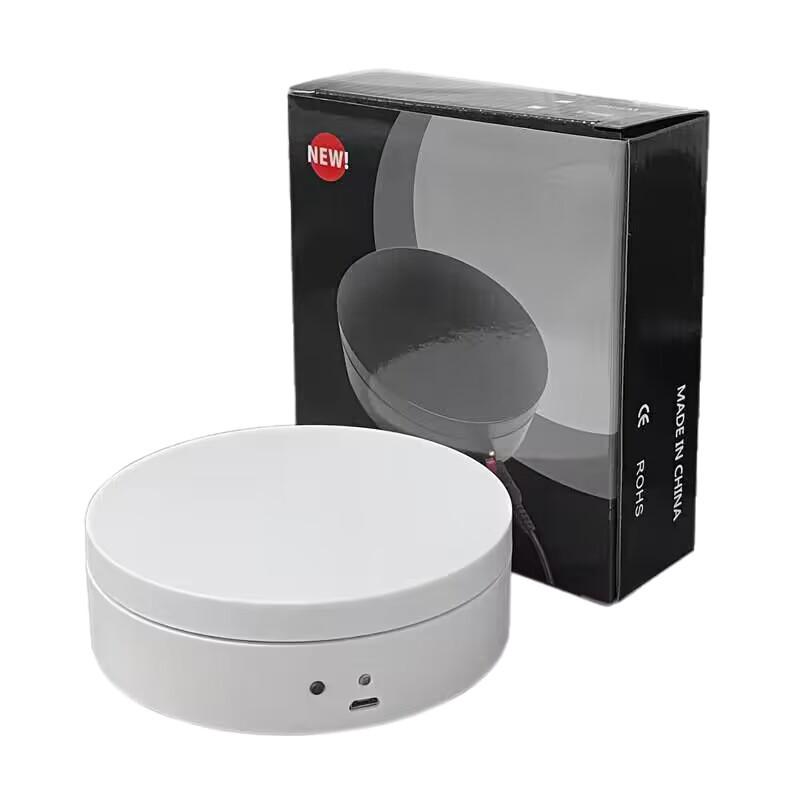 12cm USB Rotating Display Stand for Live Streaming, Jewelry, and Crystal Ornaments