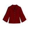 Ladies' Fashionable High-end Sleeved Cardigan Solid Color Knitted Jacket