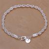 SUMENG 2024 New 4mm Silver Color Chain Male Twisted Rope Bracelet High Top Quality Fashion Jewelry For Women Men  Gifts