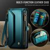 For Samsung Galaxy A17 5G/A17 4G Leather Case CASEME C36 Zipper 10 Card Slots Phone Cover with Straps
