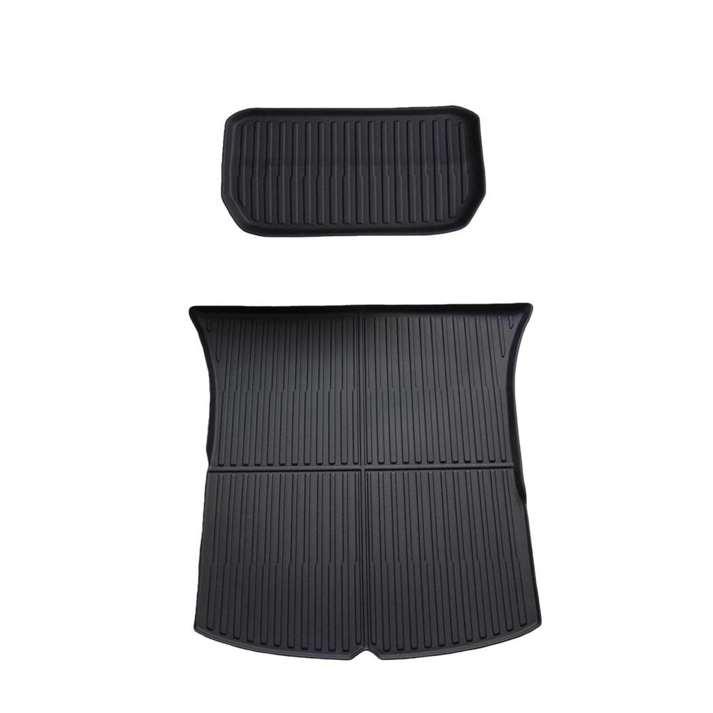 Durable Front and Rear Car Mats for Model Y (2021-2024) - Wear and Dirt Resistant