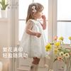 Davidella Girls' Pure Cotton Dress Summer Outfit New Children's Floral Skirt Baby Bud Skirt