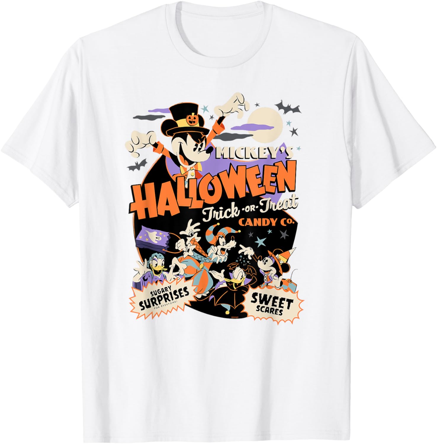 Hot Fashion Disney Mickeys Halloween Trick or Treat Candy Co TShirt S6XL Four Seasons Gift S