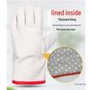Double-Layer Canvas Welding Gloves - 24-Stitch Wear-Resistant, Fully Lined for Mechanical & Industrial Protection