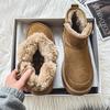 3273 khaki snow boots thick sole heightening plush cotton outdoor Martin boots men's cotton shoes