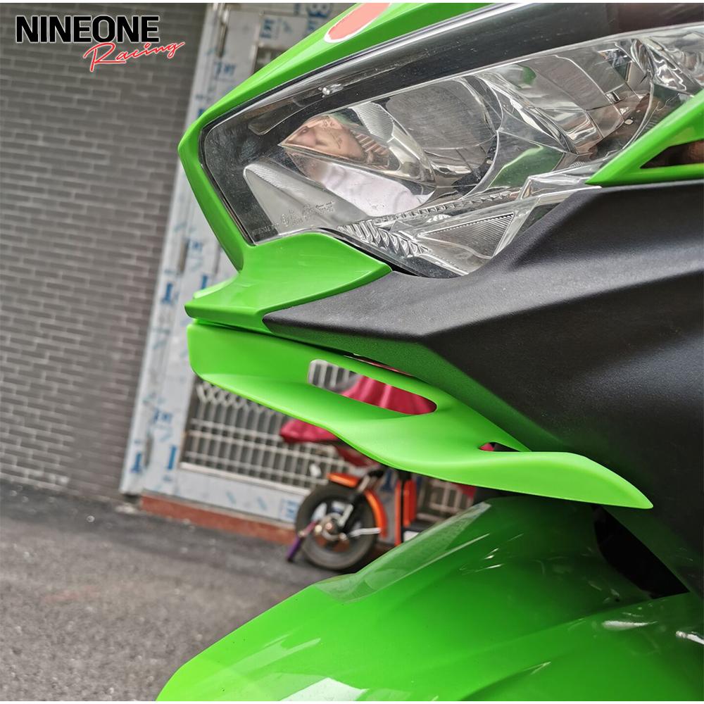 Ninja 400 Motocycle Front Wing Fairing Winglets Mouth Shell Cover ABS Protection Guards Fit For KAWASAKI NINJA400 2019-2024