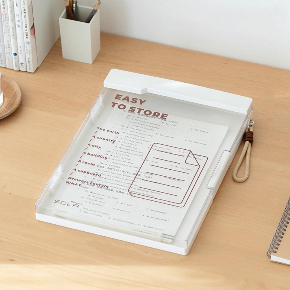 Thickened Document Holder Heavy Duty File Storage Box PP Document Folder Contract Storage White Style B