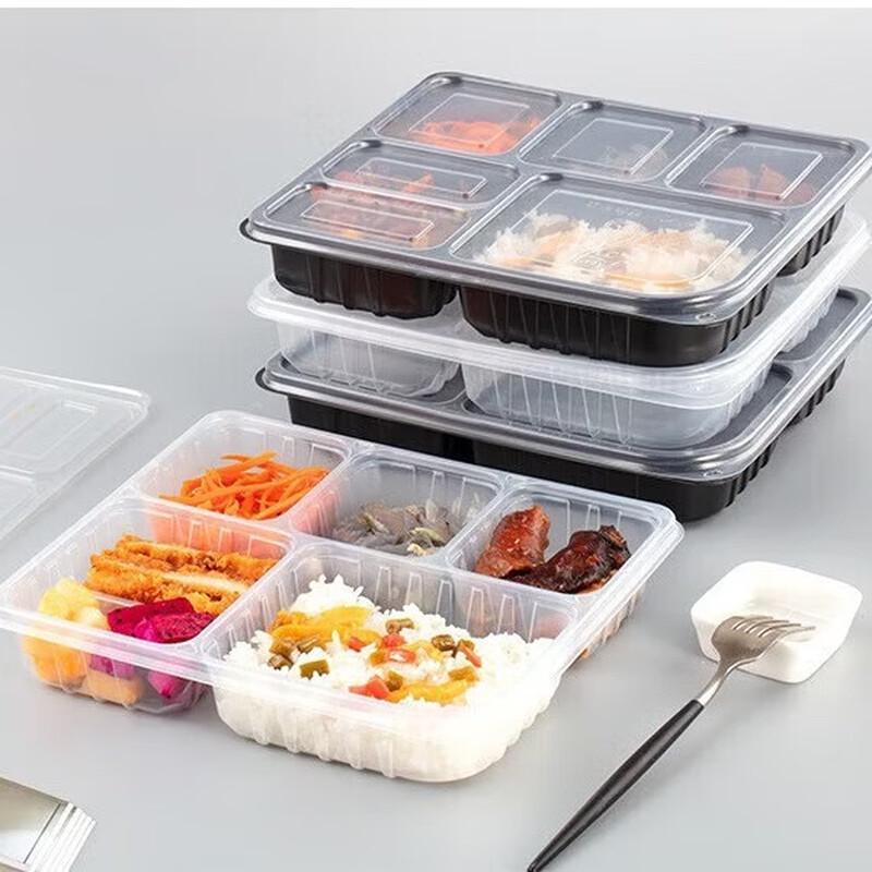 1500ml 5-Compartment Microwaveable Disposable Food Container