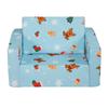 Baby Chair Foldable 2-in-1 Baby Lounger Couch Cartoon Kids Sofa Pink