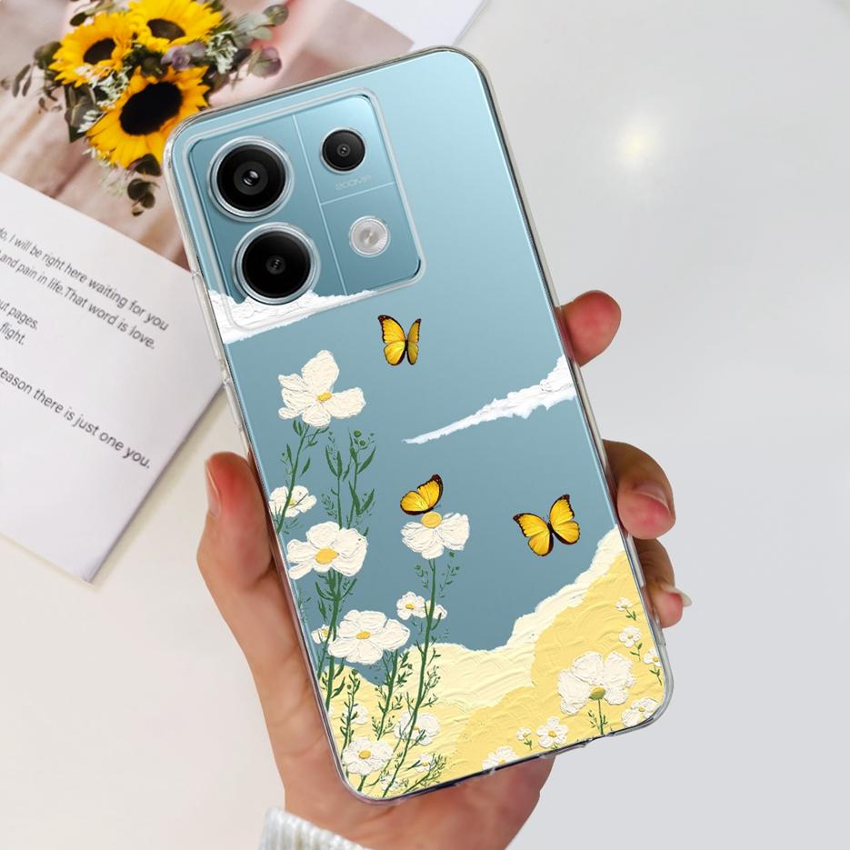 For Xiaomi Poco X6 5G Case Luxury Painted Cover Clear Silicone Phone Case For Xiaomi Poco X6 Pro PocoX6 X6Pro Soft Fundas Bumper