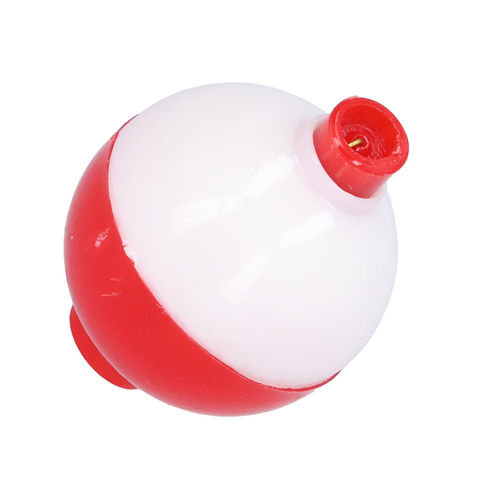 

Fishing Ball Shaped Floats ABS Round Buoy Bobbers Fishing Bait Accessories Red White45mm 1.8in