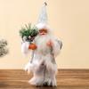 Christmas Festives Santa Ornament 11Inch Fabric Figurine Holiday Decoration For Indoor Photography And Party Themes
