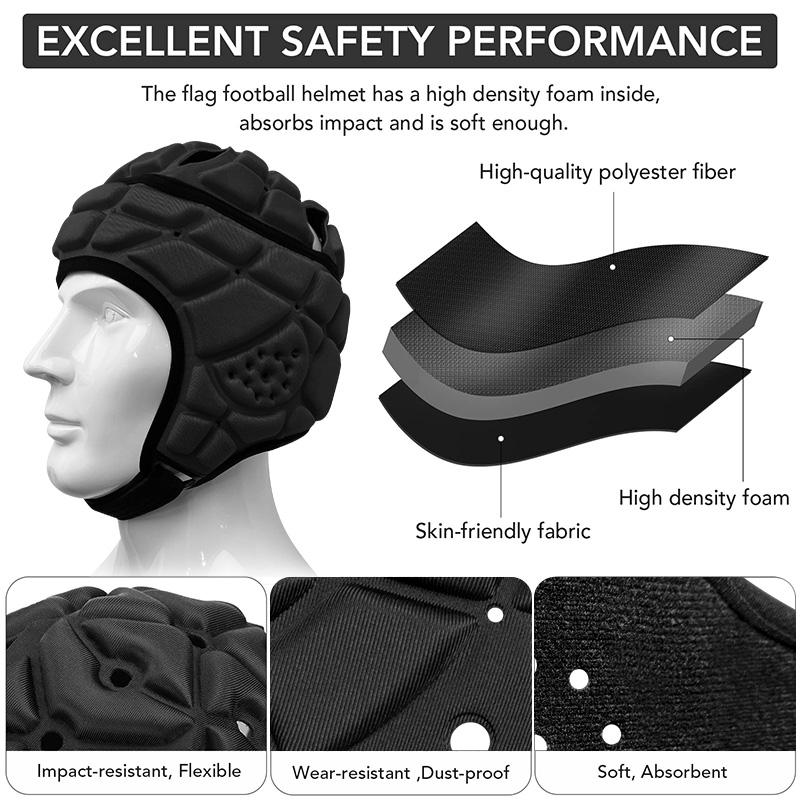 Adjustable Kids Rugby Helmet Soft Foam Padding Headgear Youth Football Hockey Sports Protection OEM