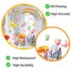 Static Cling Window Stickers Creative Rainbow Flowers and Butterflies for Kitchen Bedroom Living Room Bathroom Glass Decor