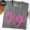 Gigi Comfort Colors Shirt, Pink Leopard Grandma Shirt, Mothers Day Gifts, New Grandma Tshirt, Tee