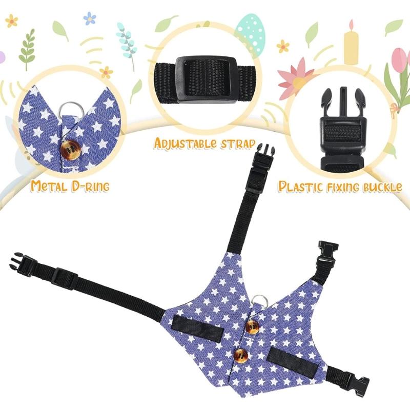 Pet Harness and Leash Small Animal Suit Vest Harness Outdoor Activity Training Small Pet Leash Clothes for Guinea Pigs