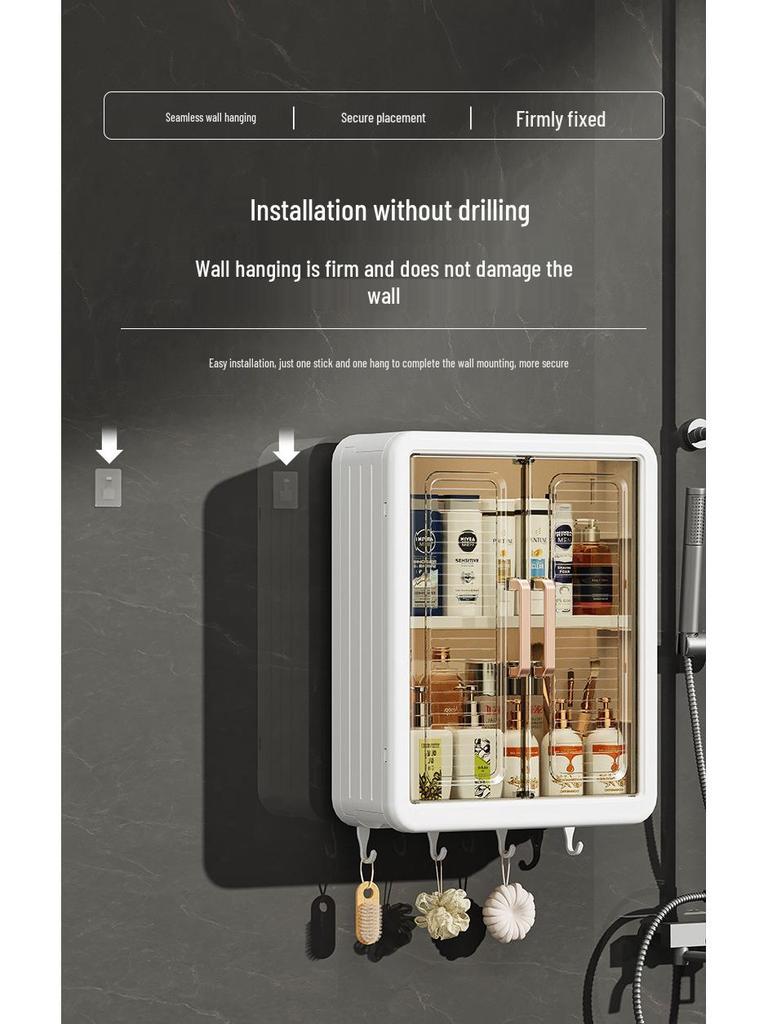 Magnetic Wall-Mounted Dustproof Storage Cabinet for Bathroom