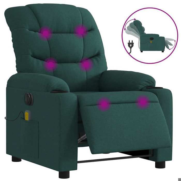 VidaXL Electric Reclining Massage Armchair, Relaxation Chair with Backrest, Seat with Armrests, TV Armchair of 3206642