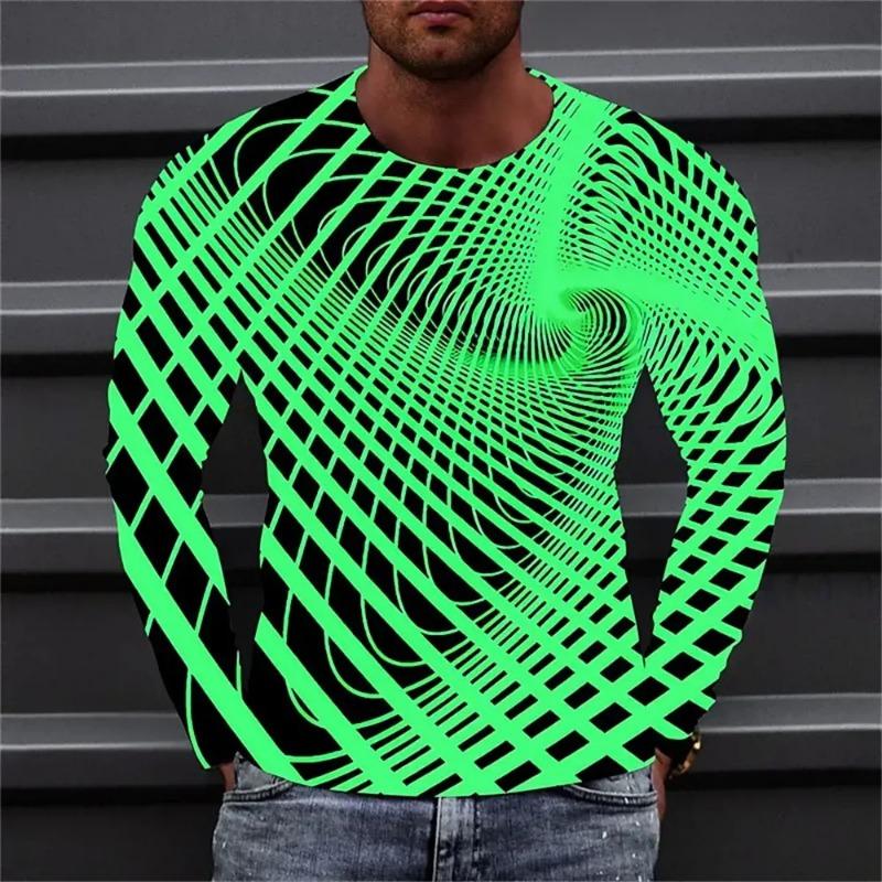 Men's T Shirt Tee Graphic Gradient Crew Neck Clothing Apparel 3D Print Outdoor Daily Long Sleeve Print Fashion Designer Vintage