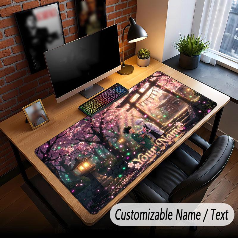 Custom Name Extended Mouse Pad,Hunter × Hunter Gaming Desk Mat For Home Office Desktop Decor