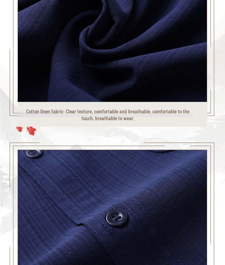 Men's Summer Jacquard Ice Silk Two-Piece Set: Short-Sleeved Loose Shirt & Casual Pants for Middle-Aged and Elderly