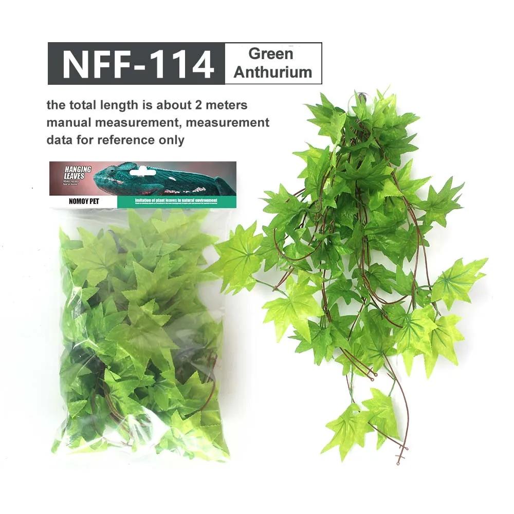 Habitat Decor Reptile Plants Hanging Fake Vines Climbing Terrarium Plant with Suction Cup Pets Lizards Geckos Snake Hermit Crab