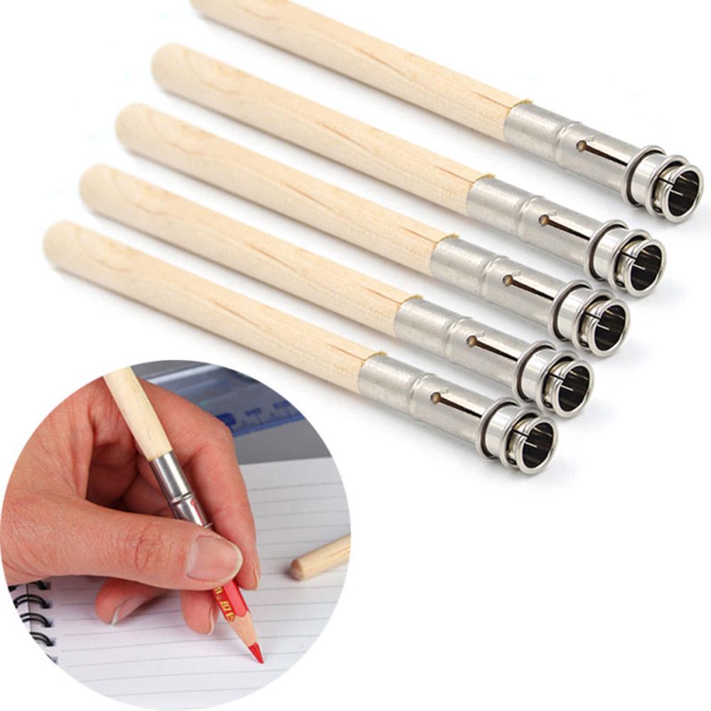 5/10PCS New Useful Adjustable Art Write Tool Wooden Pen Holder Sketch Writing Pencil Extender