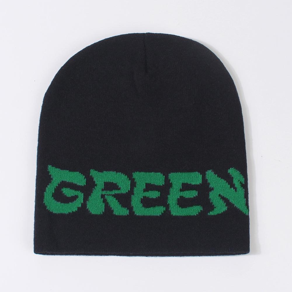 Versatile Style Hat Funny Letter Solid Unisex Warm Knitted Hatsbeanie