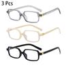2/3 Pcs Rectangle Glasses Men  Fashion Vintage Blue Light Blocking Optical Frames Women New Trendy Simple Design Eyeglasses