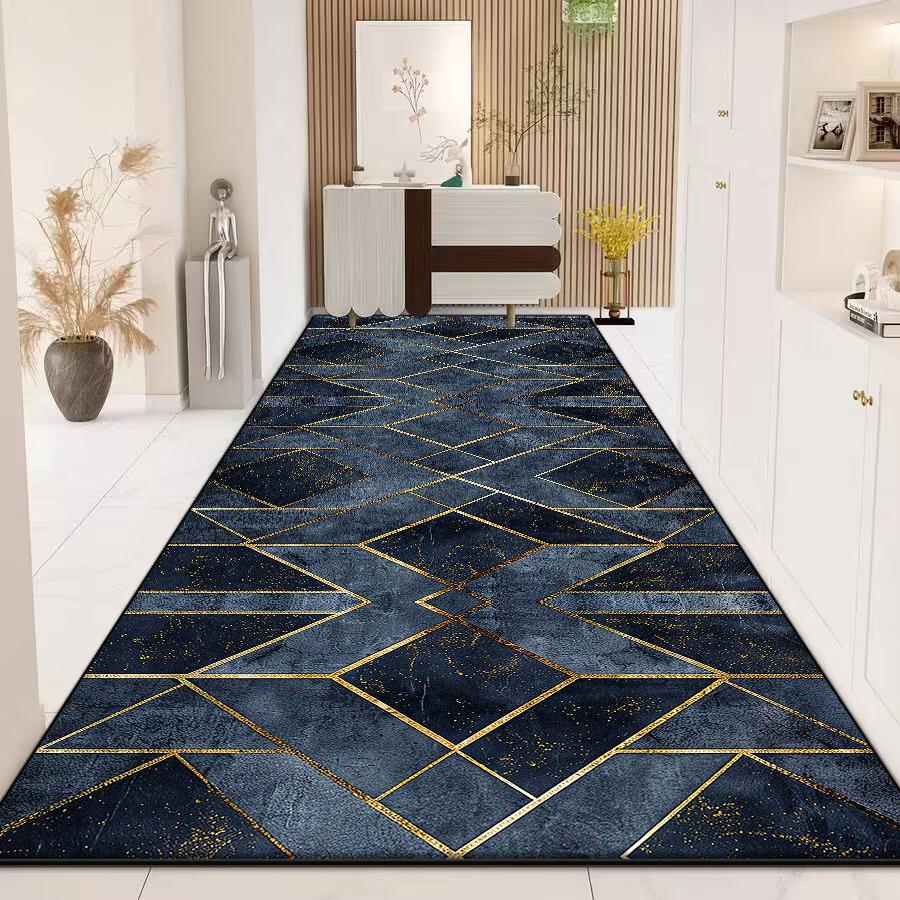 Modern Long Corridor Carpet Home Non-slip Stairway Rug Hotel Lobby Passageway Runner Washable Room Decor Floor Mats Customizable