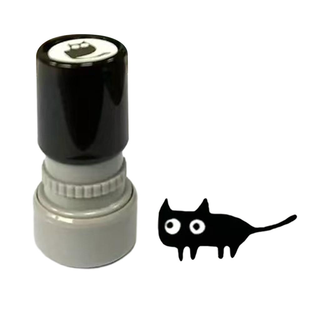 Cute Cartoon Stamps Lovely Small Black Cat Stamp DIY Scrapbooking Decoration Diary Collage Stationery