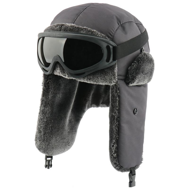 Winddichte und wasserdichte Outdoor-Skimützen für Damen und Herren Verdickte Ohrenschützer Fliegermützen Nordost-Thermokappen