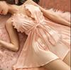 Summer Silk Women's Plus Size Pajamas Charming Solid Color Sexy Temptation Straps Autumn Pajamas Sweet