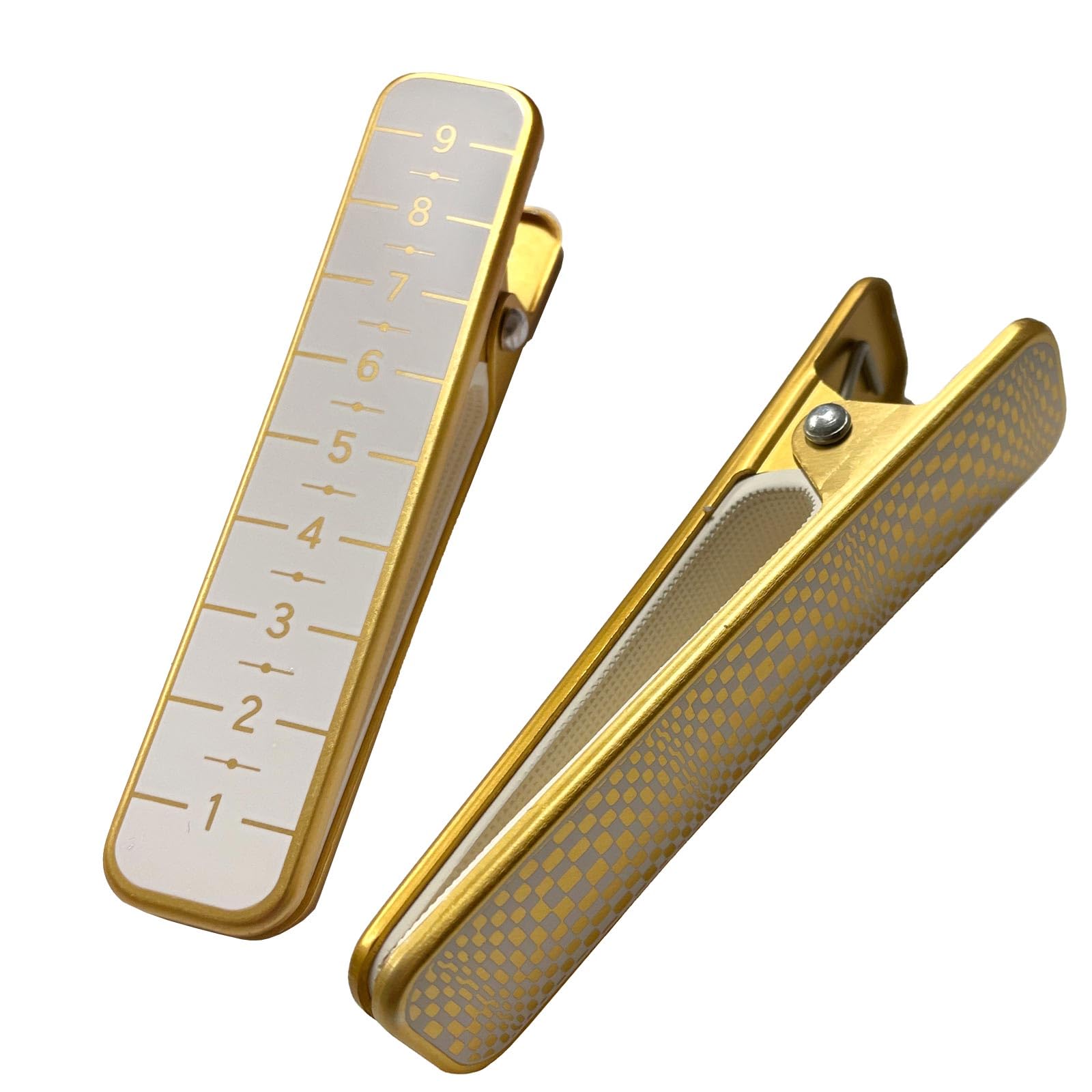 [Mermaid Ookini] Lightweight Handy Clip, Kimono Clip, Extra Large L, with Measuring Mark, 2-Pack (White)