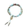 Fashion New Chinese Two Circles Wenwan Bracelet Star Moon Bodhi Shoushan Stone Charcoal Grilled Bodhi Cat Claw Small Fresh Bracelet