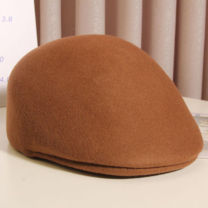 Forward Hat for Women In Autumn and Winter Woolen Big Head Circumference Showing Face Small Korean Version New Casual Versatile Fashionable Hat