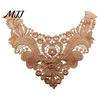 White Lace Collar for Sewing Floral Insert, Embroidery V-neck Neckline Applique, Elegant Fashion Enhancement Hollow Petal Design, Polyester Decorative