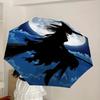 1PC Moon Witch Automatic Folding Umbrella - Compact 8-Rib Design, Durable Plastic & Iron, Lightweight for Outdoor Daily Use, Festive Gift056