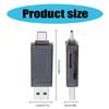 Efficient USB 3.0 SDTF Card Reader with Two Slots and Type C Interfaces for Enhanceds Data Management on the Go