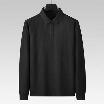 Men's Plus Size Long Sleeve Polo Shirt
