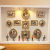 11 Pieces Miniature Desk Photo Frame Silhouette Box Memory Photo Case with LED Light with 8 Figurines for Tabletop Valentine's