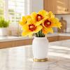3D Printed Faux Orchid Decor 6 Stems Fake Orchid Bouquet Silk Orchid Decorations  Table Centerpiece