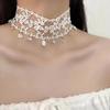 2025 Módní jemný krajkový choker náhrdelník pro dívky Jemný svůdný aura řetízek na klíční kost Vybraný Horký Dívčí elegantní choker