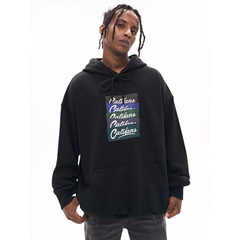 Califans Heavy Drawstring Hoodie Men's American Casual Hip-hop Loose Oversize Drop Shoulder Hoodie Tide